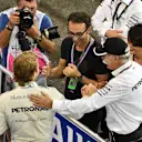 Pole sitter Nico Rosberg (GER) Mercedes AMG F1 in parc ferme at Formula One World Championship, Rd19, Abu Dhabi Grand Prix, Qualifying, Yas Marina Circuit, Abu Dhabi, UAE, Saturday 28 November 2015. © Sutton Motorsport Images