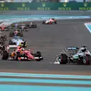 Lewis Hamilton (GBR) Mercedes AMG F1 W06 sparks at the start of the race at Formula One World Championship, Rd19, Abu Dhabi Grand Prix, Race, Yas Marina Circuit, Abu Dhabi, UAE, Sunday 29 November 2015. © Sutton Motorsport Images
