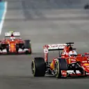 Sebastian Vettel (GER) Ferrari SF15-T leads Kimi Raikkonen (FIN) Ferrari SF15-T at Formula One World Championship, Rd19, Abu Dhabi Grand Prix, Race, Yas Marina Circuit, Abu Dhabi, UAE, Sunday 29 November 2015. © Sutton Motorsport Images