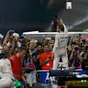 Race winner Nico Rosberg (GER) Mercedes AMG F1 celebrates in parc ferme at Formula One World Championship, Rd19, Abu Dhabi Grand Prix, Race, Yas Marina Circuit, Abu Dhabi, UAE, Sunday 29 November 2015. © Sutton Motorsport Images