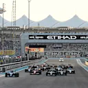 Nico Rosberg (GER) Mercedes AMG F1 W06 leads at the start of the race at Formula One World Championship, Rd19, Abu Dhabi Grand Prix, Race, Yas Marina Circuit, Abu Dhabi, UAE, Sunday 29 November 2015. © Sutton Motorsport Images