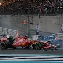 Pastor Maldonado (VEN) Lotus E23 Hybrid and Fernando Alonso (ESP) McLaren MP4-30 collide at the start of the race at Formula One World Championship, Rd19, Abu Dhabi Grand Prix, Race, Yas Marina Circuit, Abu Dhabi, UAE, Sunday 29 November 2015. © Sutton Motorsport Images