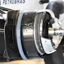 Williams FW37 front brake and wheel hub detail at Formula One World Championship, Rd19, Abu Dhabi Grand Prix, Preparations, Yas Marina Circuit, Abu Dhabi, UAE, Thursday 26 November 2015. © Sutton Motorsport Images