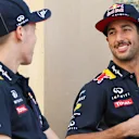 Daniil Kyvat (RUS) Red Bull Racing and Daniel Ricciardo (AUS) Red Bull Racing at Formula One World Championship, Rd19, Abu Dhabi Grand Prix, Preparations, Yas Marina Circuit, Abu Dhabi, UAE, Thursday 26 November 2015. © Sutton Motorsport Images