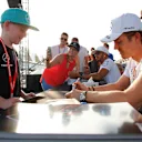 Nico Rosberg (GER) Mercedes AMG F1 signs autographs for the fans at Formula One World Championship, Rd19, Abu Dhabi Grand Prix, Preparations, Yas Marina Circuit, Abu Dhabi, UAE, Thursday 26 November 2015. © Sutton Motorsport Images