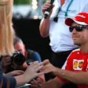 Sebastian Vettel (GER) Ferrari signs autographs for the fans at Formula One World Championship, Rd19, Abu Dhabi Grand Prix, Preparations, Yas Marina Circuit, Abu Dhabi, UAE, Thursday 26 November 2015. © Sutton Motorsport Images