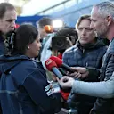 Monisha Kaltenborn (AUT) Sauber Team Prinicpal talking to the media at Formula One World Championship, Rd1, Australian Grand Prix, Practice, Albert Park, Melbourne, Australia, Friday 13 March 2015. © Sutton Motorsport Images