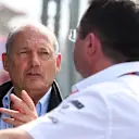 Ron Dennis (GBR) McLaren Executive Chairman and Eric Boullier (FRA) McLaren Racing Director with McLaren engineers at Formula One World Championship, Rd1, Australian Grand Prix, Qualifying, Albert Park, Melbourne, Australia, Saturday 14 March 2015. © Sutton Motorsport Images