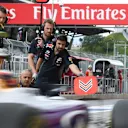 Daniel Ricciardo (AUS) Red Bull Racing RB11 pit stop at Formula One World Championship, Rd8, Austrian Grand Prix, Practice, Spielberg, Austria, Friday 19 June 2015. © Sutton Motorsport Images