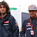 Carlos Sainz jr (ESP) Scuderia Toro Rosso with Marco Matassa (ITA) Scuderia Toro Rosso Engineer at Formula One World Championship, Rd8, Austrian Grand Prix, Qualifying, Spielberg, Austria, Saturday 20 June 2015. © Sutton Motorsport Images