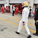 Fernando Alonso (ESP) McLaren walks in after stopping on track in FP3 at Formula One World Championship, Rd8, Austrian Grand Prix, Qualifying, Spielberg, Austria, Saturday 20 June 2015. © Sutton Motorsport Images