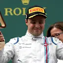 Felipe Massa (BRA) Williams celebrates with the trophy on the podium at Formula One World Championship, Rd8, Austrian Grand Prix, Race, Spielberg, Austria, Sunday 21 June 2015. © Sutton Motorsport Images