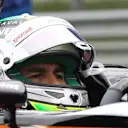 Sergio Perez (MEX) Force India VJM08 on the grid at Formula One World Championship, Rd8, Austrian Grand Prix, Race, Spielberg, Austria, Sunday 21 June 2015. © Sutton Motorsport Images
