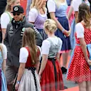 Lewis Hamilton (GBR) Mercedes AMG F1 during the drivers parade at Formula One World Championship, Rd8, Austrian Grand Prix, Race, Spielberg, Austria, Sunday 21 June 2015. © Sutton Motorsport Images