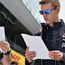 Daniil Kyvat (RUS) Red Bull Racing and Gianpiero Lambiase (ITA) Red Bull Racing Engineer at Formula One World Championship, Rd8, Austrian Grand Prix, Preparations, Spielberg, Austria, Thursday 18 June 2015. © Sutton Motorsport Images