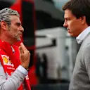 Maurizio Arrivabene (ITA) Ferrari Team Principal and Toto Wolff (AUT) Mercedes AMG F1 Director of Motorsport at Formula One World Championship, Rd8, Austrian Grand Prix, Preparations, Spielberg, Austria, Thursday 18 June 2015. © Sutton Motorsport Images