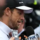 Jenson Button (GBR) McLaren talks with the media at Formula One World Championship, Rd8, Austrian Grand Prix, Preparations, Spielberg, Austria, Thursday 18 June 2015. © Sutton Motorsport Images
