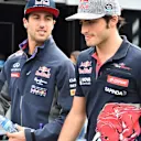 Daniel Ricciardo (AUS) Red Bull Racing and Carlos Sainz (ESP) Scuderia Toro Rosso at Formula One World Championship, Rd8, Austrian Grand Prix, Preparations, Spielberg, Austria, Thursday 18 June 2015. © Sutton Motorsport Images