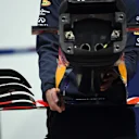 Mechanic carrying the nose and front wing of a Red Bull Racing RB11 at Formula One Testing, Day Two, Spielberg, Austria, Wednesday 24 June 2015. © Sutton Motorsport Images