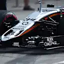 Nose and front wing detail of Force India VJM08 at Formula One Testing, Day Two, Spielberg, Austria, Wednesday 24 June 2015. © Sutton Motorsport Images