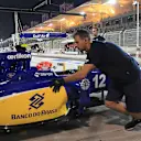 Felipe Nasr (BRA) Sauber C34 at Formula One World Championship, Rd4, Bahrain Grand Prix Practice, Bahrain International Circuit, Sakhir, Bahrain, Friday 17 April 2015. © Sutton Motorsport Images
