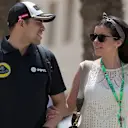 Pastor Maldonado (VEN) Lotus and wife Gabriella Tarkany (VEN) at Formula One World Championship, Rd4, Bahrain Grand Prix Practice, Bahrain International Circuit, Sakhir, Bahrain, Friday 17 April 2015. © Sutton Motorsport Images