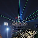 Laser lights on the Sakhir tower at night at Formula One World Championship, Rd4, Bahrain Grand Prix Practice, Bahrain International Circuit, Sakhir, Bahrain, Friday 17 April 2015. © Sutton Motorsport Images