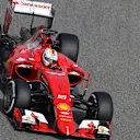 Sebastian Vettel (GER) Ferrari SF15-T at Formula One World Championship, Rd4, Bahrain Grand Prix Practice, Bahrain International Circuit, Sakhir, Bahrain, Friday 17 April 2015. © Sutton Motorsport Images