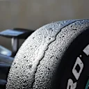 Mercedes AMG F1 W06 Pirelli tyre detail at Formula One World Championship, Rd4, Bahrain Grand Prix Practice, Bahrain International Circuit, Sakhir, Bahrain, Friday 17 April 2015. © Sutton Motorsport Images