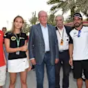 Roberto Merhi (ESP) Manor F1, Carmen Jorda (ESP) Lotus F1 Development Driver, Juan Carlos (ESP) of Spain, Jean-Charles Piette, FIA Medical Delegate, Fernando Alonso (ESP) McLaren and Carlos Sainz jr (ESP) Scuderia Toro Rosso at Formula One World Championship, Rd4, Bahrain Grand Prix Practice, Bahrain International Circuit, Sakhir, Bahrain, Friday 17 April 2015. © Sutton Motorsport Images