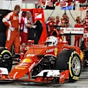 Sebastian Vettel (GER) Ferrari SF15-T at Formula One World Championship, Rd4, Bahrain Grand Prix Qualifying, Bahrain International Circuit, Sakhir, Bahrain, Saturday 18  April 2015. © Sutton Motorsport Images