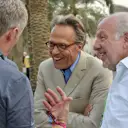 Rory Bremner (GBR) Impressionist, Lord March and David Richards (GBR) Prodrive at Formula One World Championship, Rd4, Bahrain Grand Prix Qualifying, Bahrain International Circuit, Sakhir, Bahrain, Saturday 18  April 2015. © Sutton Motorsport Images