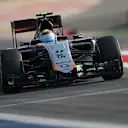 Sergio Perez (MEX) Force India VJM08 at Formula One World Championship, Rd4, Bahrain Grand Prix Qualifying, Bahrain International Circuit, Sakhir, Bahrain, Saturday 18  April 2015. © Sutton Motorsport Images