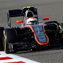 Jenson Button (GBR) McLaren MP4-30 at Formula One World Championship, Rd4, Bahrain Grand Prix Qualifying, Bahrain International Circuit, Sakhir, Bahrain, Saturday 18  April 2015. © Sutton Motorsport Images