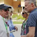 Nick Mason (GBR) and Rory Bremner (GBR) Impressionist at Formula One World Championship, Rd4, Bahrain Grand Prix Qualifying, Bahrain International Circuit, Sakhir, Bahrain, Saturday 18  April 2015. © Sutton Motorsport Images