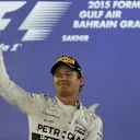 Nico Rosberg (GER) Mercedes AMG F1 celebrates on the podium at Formula One World Championship, Rd4, Bahrain Grand Prix Race, Bahrain International Circuit, Sakhir, Bahrain, Sunday 19  April 2015. © Sutton Motorsport Images