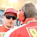 Kimi Raikkonen (FIN) Ferrari on the grid at Formula One World Championship, Rd4, Bahrain Grand Prix Race, Bahrain International Circuit, Sakhir, Bahrain, Sunday 19  April 2015. © Sutton Motorsport Images