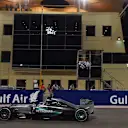 Race winner Lewis Hamilton (GBR) Mercedes AMG F1 W06 crosses the line to take the chequered flag at Formula One World Championship, Rd4, Bahrain Grand Prix Race, Bahrain International Circuit, Sakhir, Bahrain, Sunday 19  April 2015. © Sutton Motorsport Images