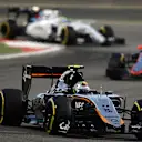 Sergio Perez (MEX) Force India VJM08 at Formula One World Championship, Rd4, Bahrain Grand Prix Race, Bahrain International Circuit, Sakhir, Bahrain, Sunday 19  April 2015. © Sutton Motorsport Images