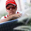 Sebastian Vettel (GER) Ferrari at Formula One World Championship, Rd4, Bahrain Grand Prix Preparations, Bahrain International Circuit, Sakhir, Bahrain, Thursday 16  April 2015. © Sutton Motorsport Images