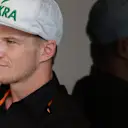 Nico Hulkenberg (GER) Force India F1 at Formula One World Championship, Rd4, Bahrain Grand Prix Preparations, Bahrain International Circuit, Sakhir, Bahrain, Thursday 16  April 2015. © Sutton Motorsport Images