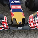 Toro Rosso STR10 nose and front wing detail at Formula One World Championship, Rd4, Bahrain Grand Prix Preparations, Bahrain International Circuit, Sakhir, Bahrain, Thursday 16  April 2015. © Sutton Motorsport Images
