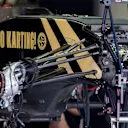 Lotus E23 Hybrid front suspension detail at Formula One World Championship, Rd4, Bahrain Grand Prix Preparations, Bahrain International Circuit, Sakhir, Bahrain, Thursday 16  April 2015. © Sutton Motorsport Images