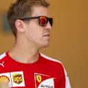 Sebastian Vettel (GER) Ferrari at Formula One World Championship, Rd4, Bahrain Grand Prix Preparations, Bahrain International Circuit, Sakhir, Bahrain, Thursday 16  April 2015. © Sutton Motorsport Images