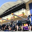 Red Bull Racing pit stop practice at Formula One World Championship, Rd4, Bahrain Grand Prix Preparations, Bahrain International Circuit, Sakhir, Bahrain, Thursday 16  April 2015. © Sutton Motorsport Images