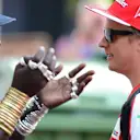 Kimi Raikkonen (FIN) Ferrari and Mr Moko (SEN) Chrome Hearts Jewellery at Formula One World Championship, Rd11, Belgian Grand Prix, Practice, Spa Francorchamps, Belgium, Friday 21 August 2015. © Sutton Motorsport Images