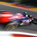 Carlos Sainz jr (ESP) Scuderia Toro Rosso STR10 at Formula One World Championship, Rd11, Belgian Grand Prix, Practice, Spa Francorchamps, Belgium, Friday 21 August 2015. © Sutton Motorsport Images