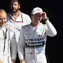 Valtteri Bottas (FIN) Williams and Nico Rosberg (GER) Mercedes AMG F1 celebrate in parc ferme at Formula One World Championship, Rd11, Belgian Grand Prix, Qualifying, Spa Francorchamps, Belgium, Saturday 22 August 2015. © Sutton Motorsport Images