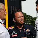 Dr Helmut Marko (AUT) Red Bull Motorsport Consultant, Christian Horner (GBR) Red Bull Racing Team Principal and Toto Wolff (AUT) Mercedes AMG F1 Director of Motorsport at Formula One World Championship, Rd11, Belgian Grand Prix, Qualifying, Spa Francorchamps, Belgium, Saturday 22 August 2015. © Sutton Motorsport Images