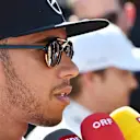 Lewis Hamilton (GBR) Mercedes AMG F1 talks with the media at Formula One World Championship, Rd11, Belgian Grand Prix, Qualifying, Spa Francorchamps, Belgium, Saturday 22 August 2015. © Sutton Motorsport Images